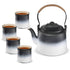 ZENS Gradient Embossed Mountain View Ceramic Tea Set