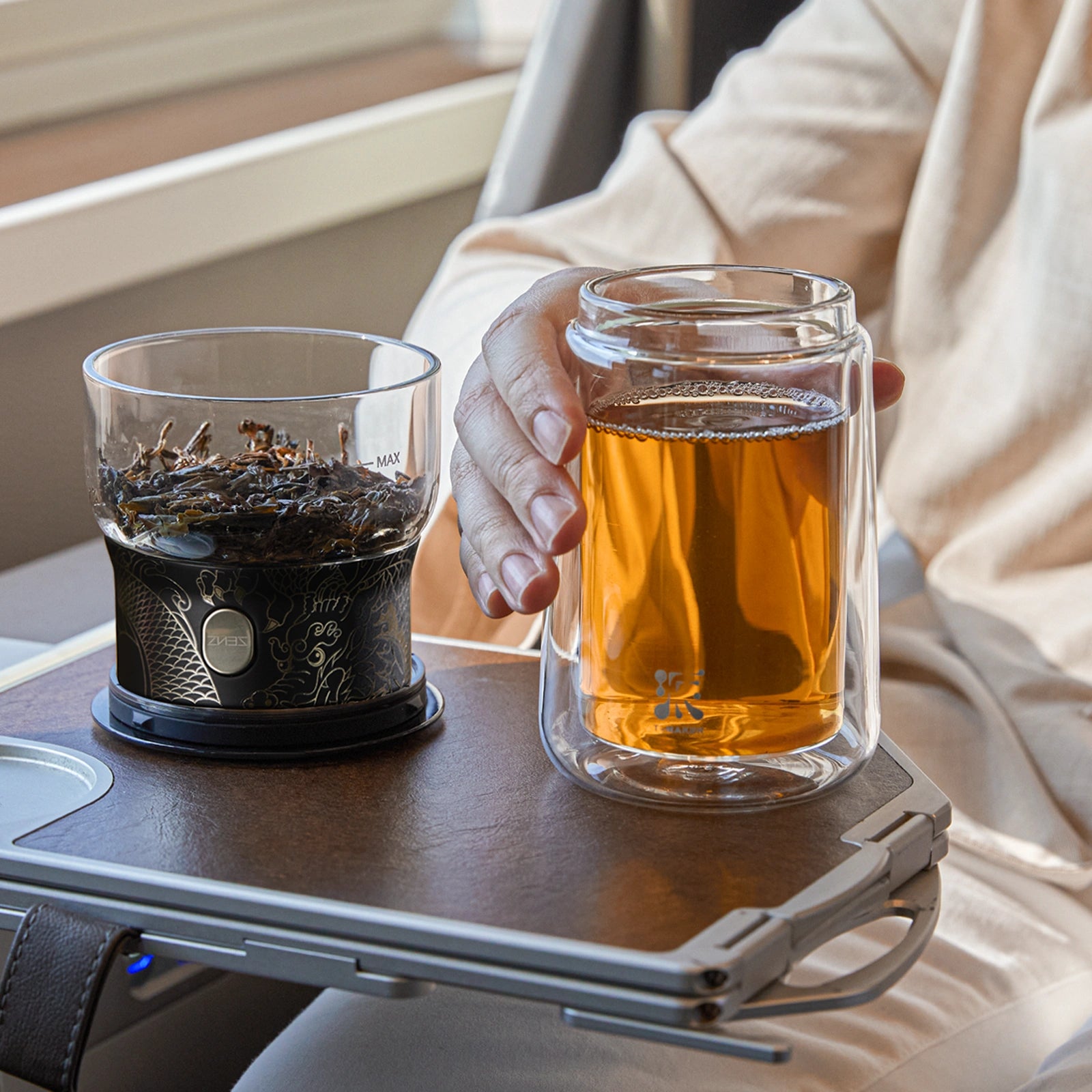 Smart Tea Maker with 9 Oz Tea Cup & Portable Bag Black Dragon