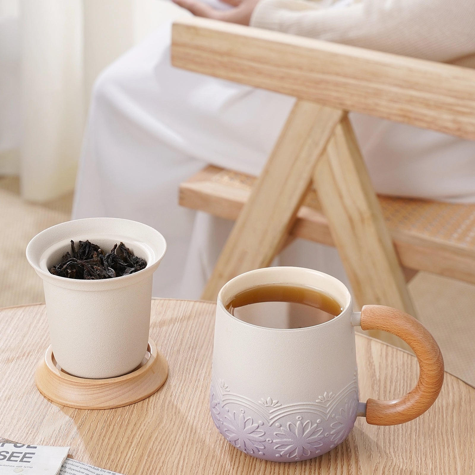 zensliving-Tea Steeper Mug for Effortless Brewing Loose Leaf 11 Oz-gifts for tealover