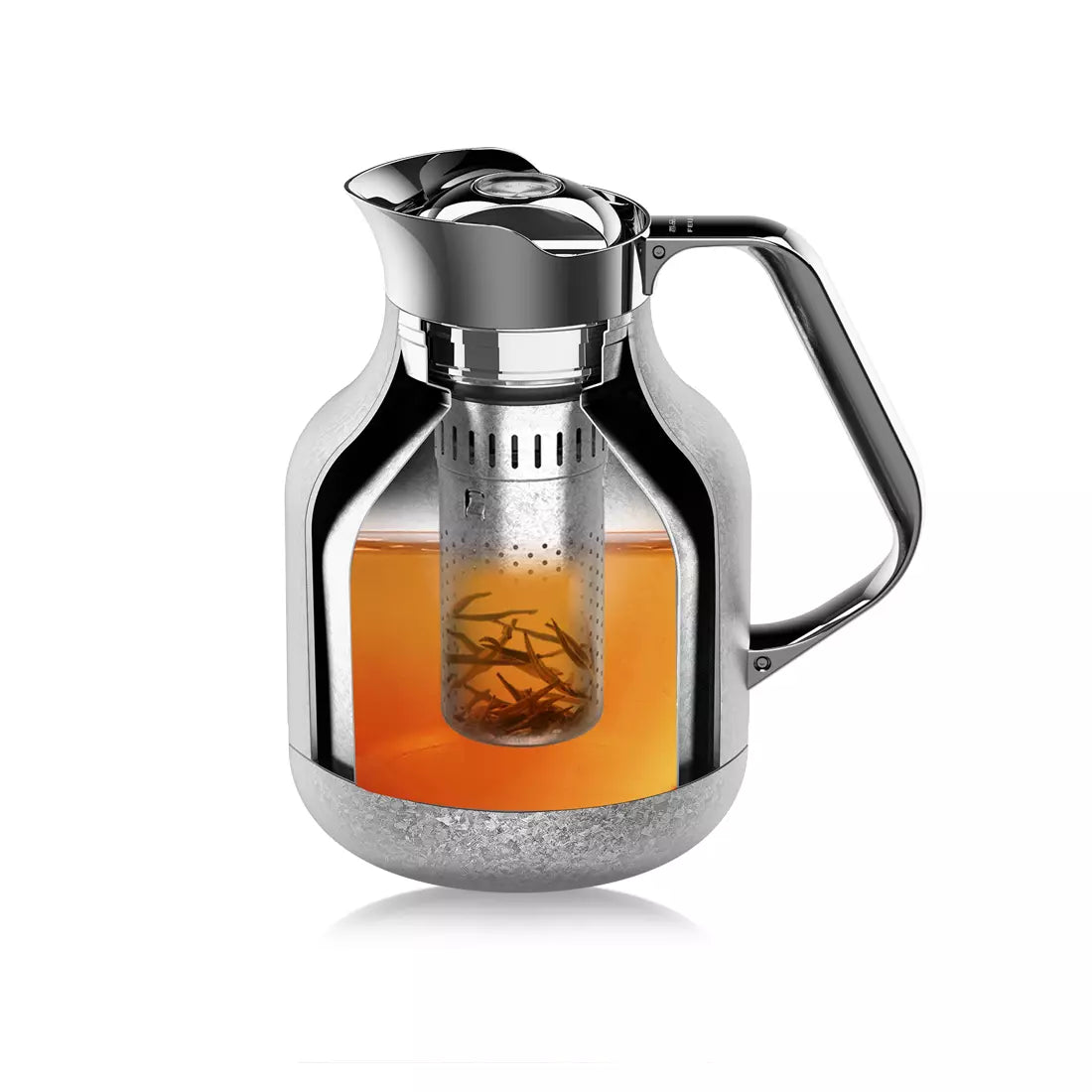 40 Oz Pure Titanium Thermal Steeping Teapot with Infuser Silver
