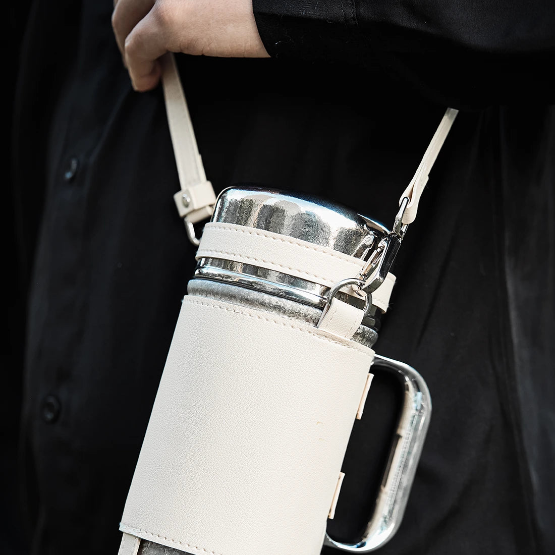 20 Oz On-the-Go Pure Titanium Tea Tumbler Vacuum Insulated Silver