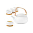 zensliving ceramic tea set white