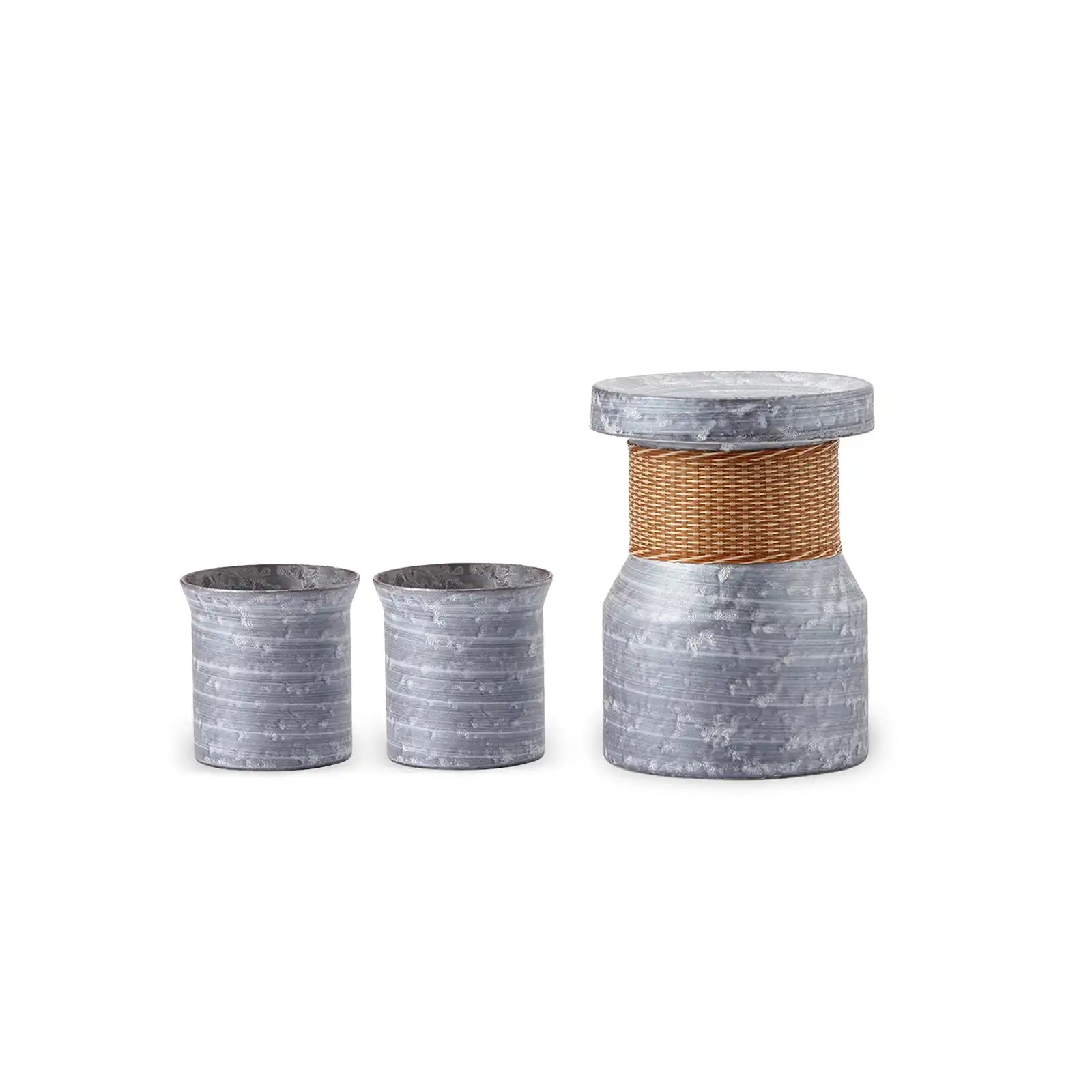Aritayaki Extract Series Union Tea Set with 2 Cups Mica Silver