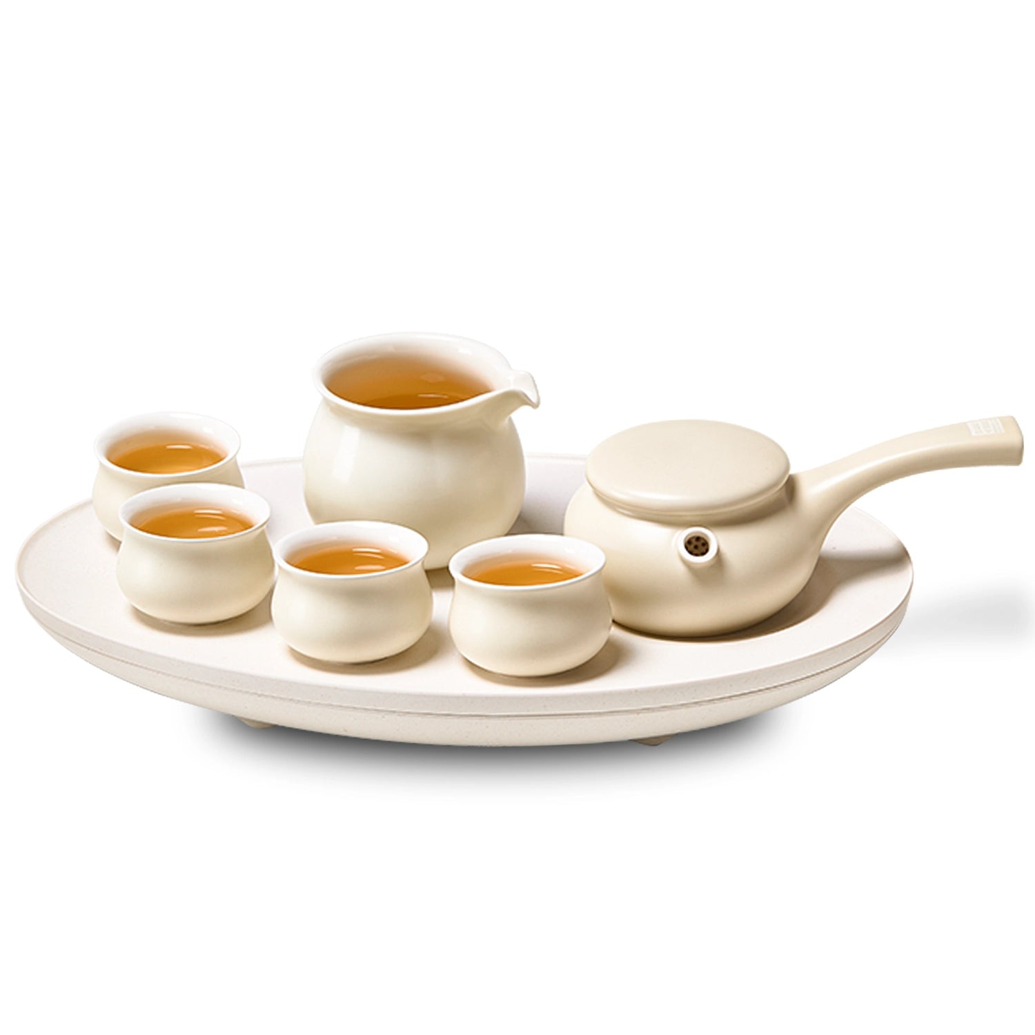 ZENS Smooth Yellow Ceramic Traditional Kongfu Tea Set