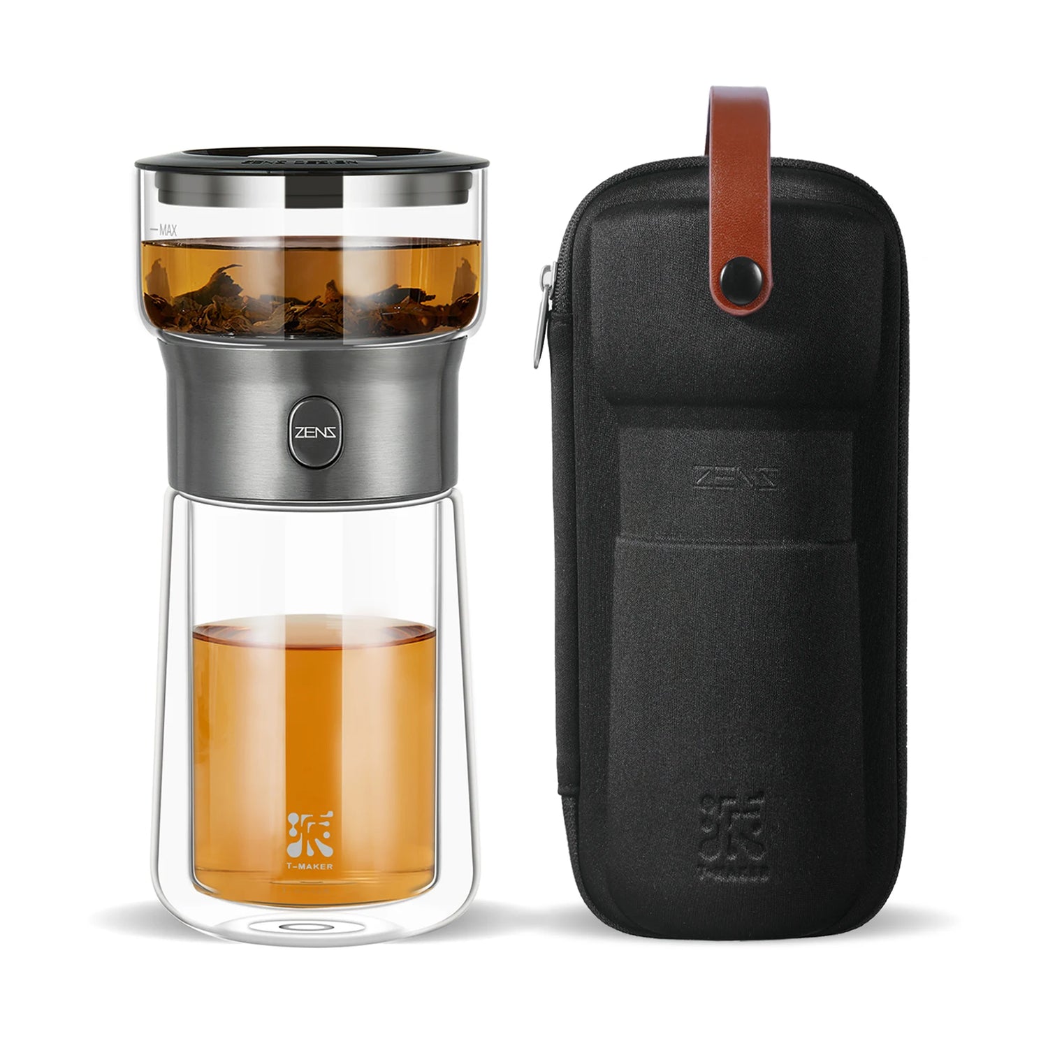 zens pai series glass smart tea maker black