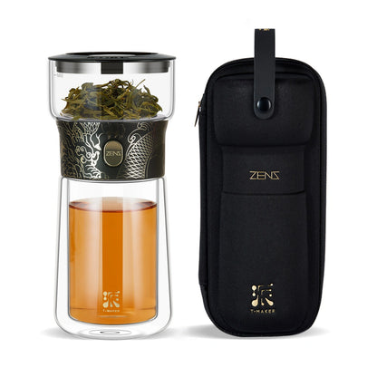 ZENS Black Dragon Solo Glass Tea Brewer