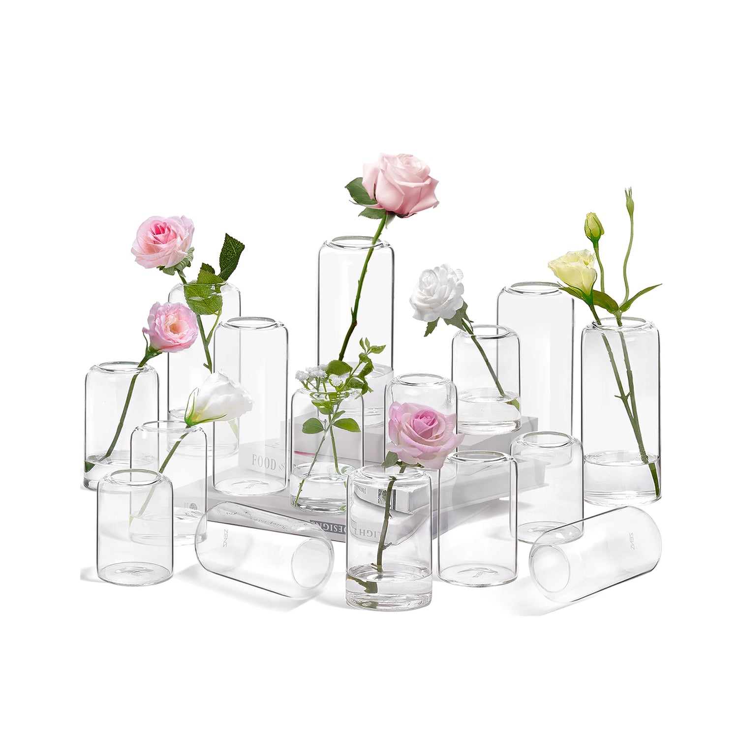 ZENS Glass Vases for Centerpiece