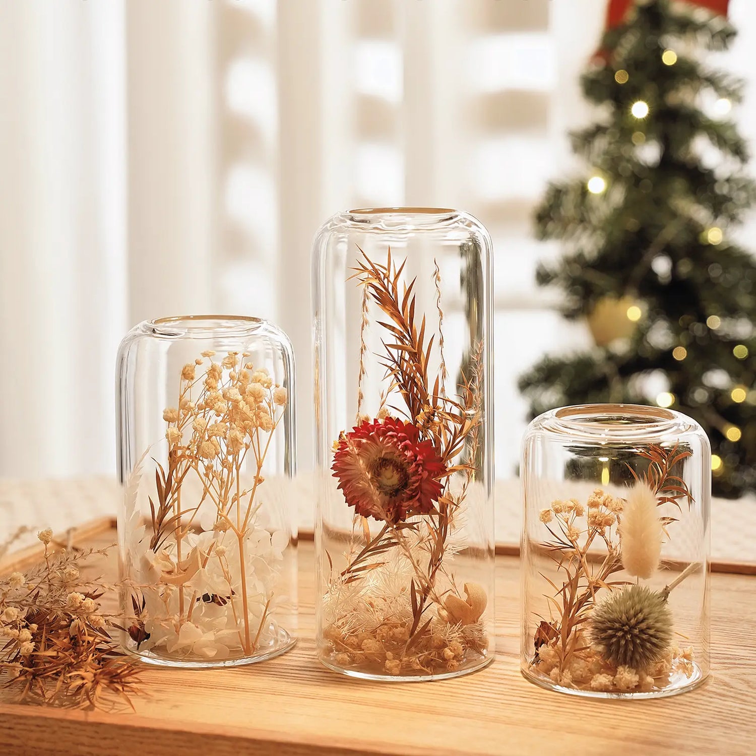 ZENS Glass Vases for Centerpiece