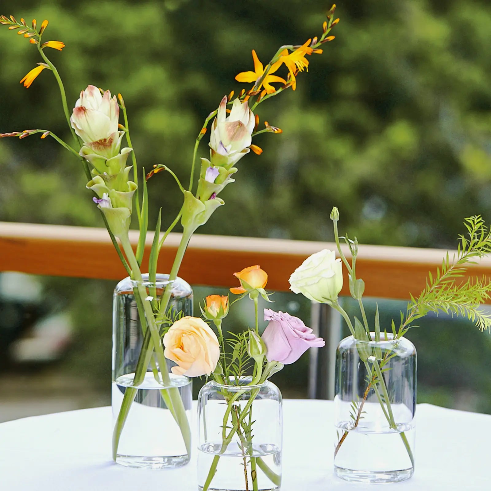 ZENS Glass Vases for Centerpiece