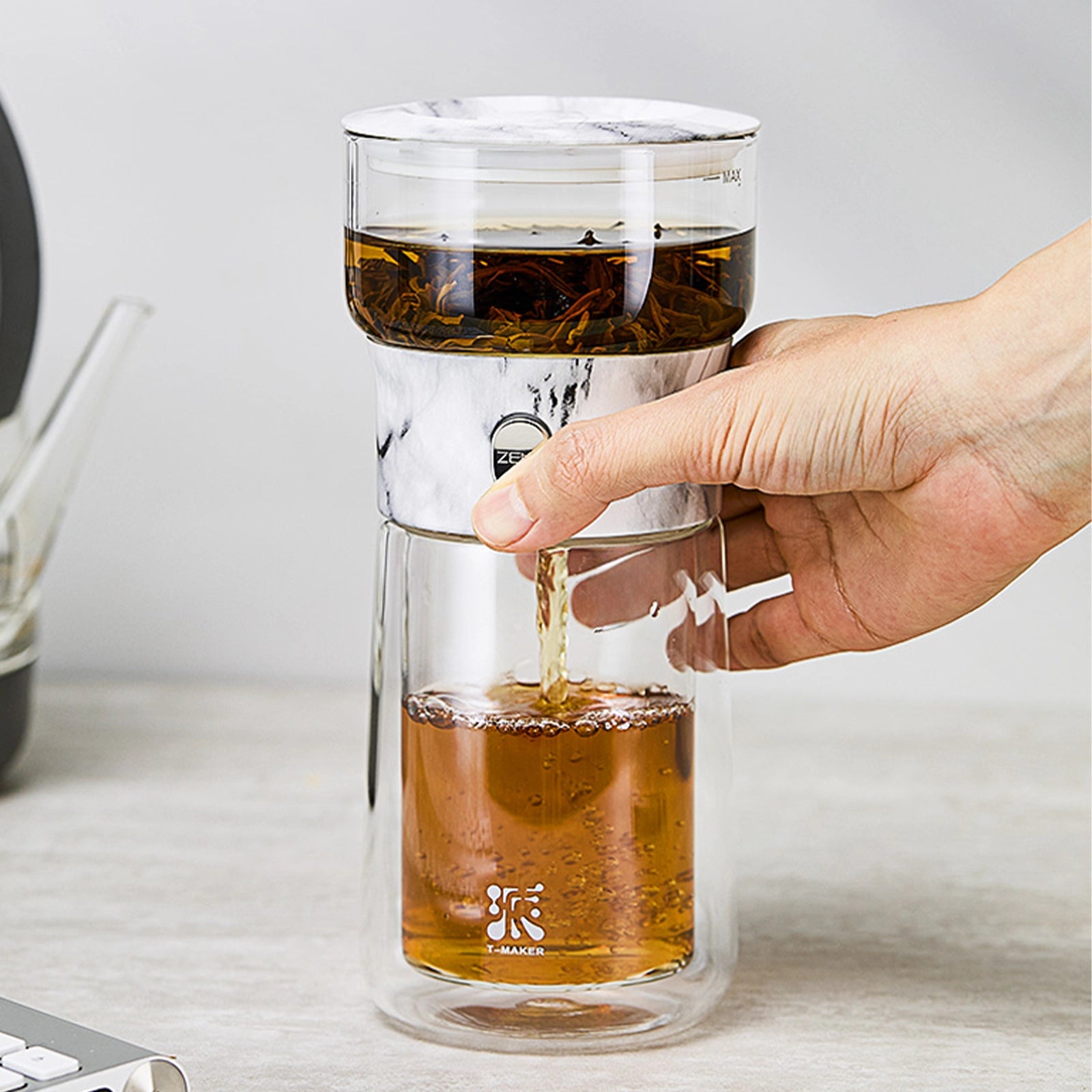 ZENS Modern Marble Solo Loose Tea Steeper