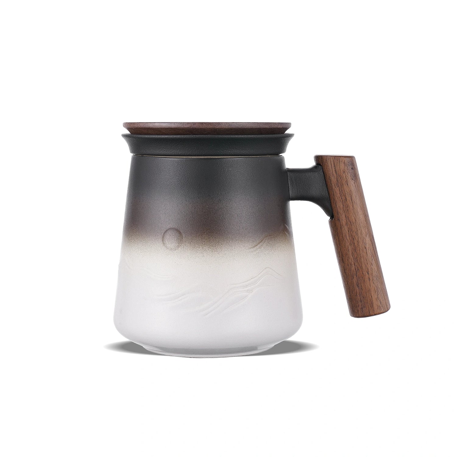 ZENS White 14.5 oz Ceramic tea mug with infuser and lid – ZENSLIVING ZENS White 14.5 oz Ceramic tea mug with infuser and lid – ZENSLIVING