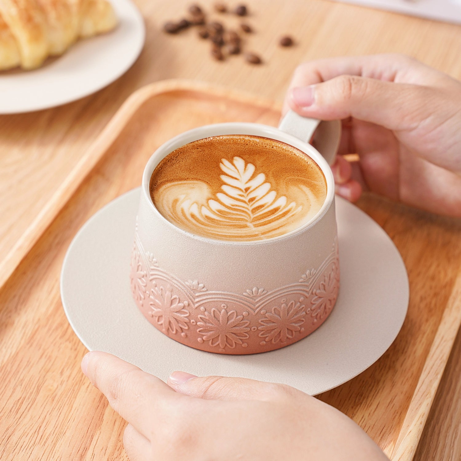 zensliving-cappuccino mug set for coffee-ceramic cup set-gift set