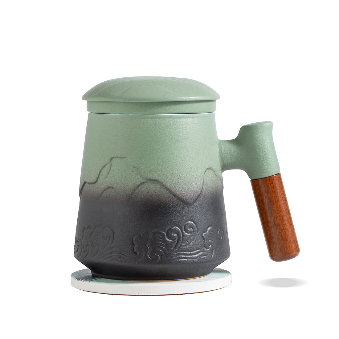 Tea Infuser Mug &amp; Coaster 15 Oz