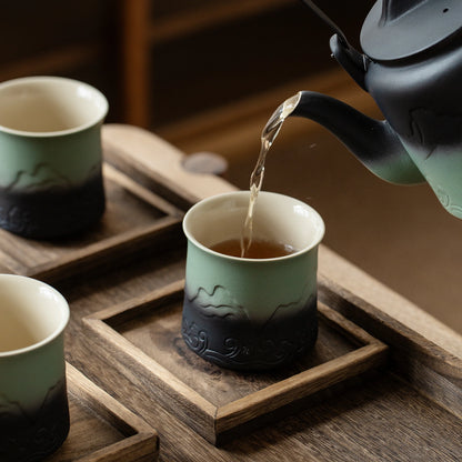 zensliving japanese tea set - ceramic tea cup set - for tea lover gifts