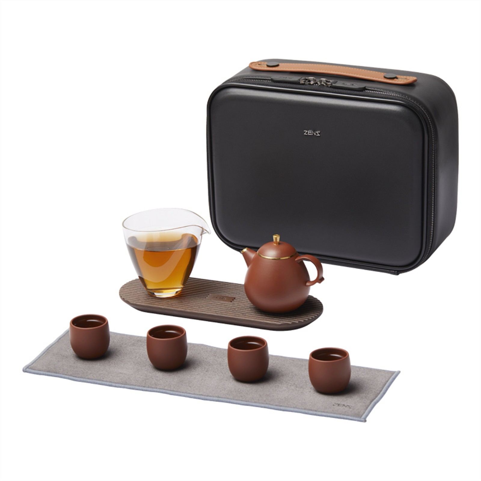 Zisha Tea Set Series Golden pear Portable Tea Set – ZENSLIVING