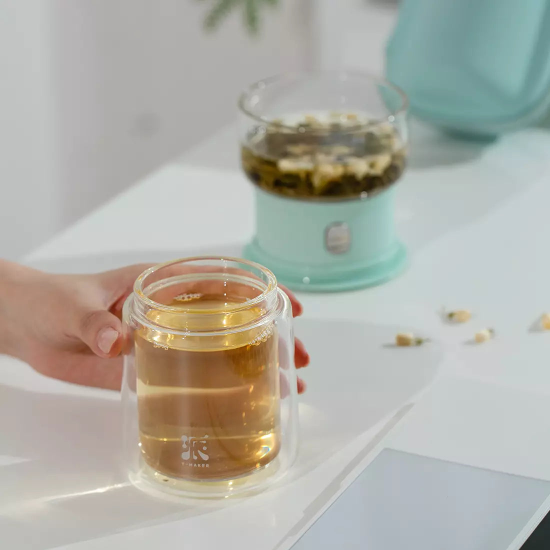 Smart Tea Maker for Loose Tea 6.4 Oz Cup Solo Tea-Time Blue