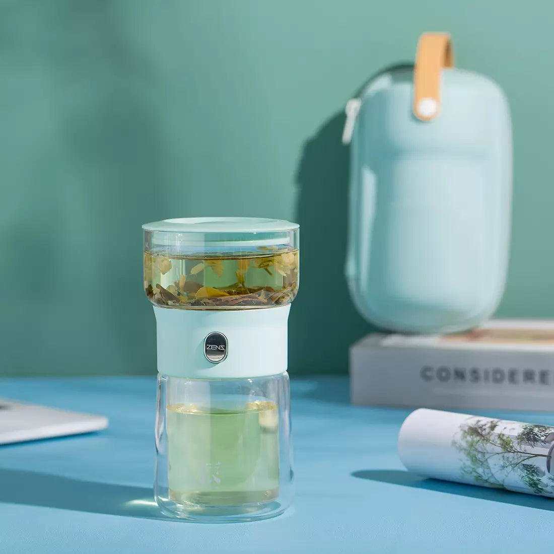 Smart Tea Maker for Loose Tea 6.4 Oz Cup Solo Tea-Time Blue
