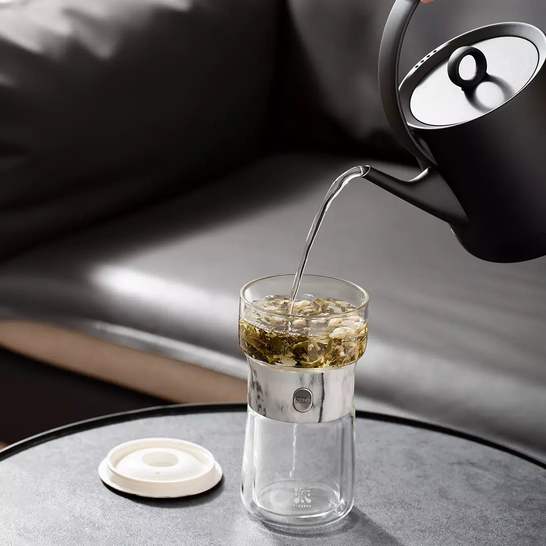 Smart Tea Maker with Travel Tea Kits 6.4 Oz Cup Marble