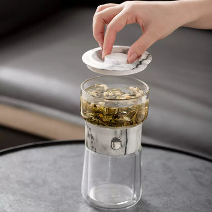 Smart Tea Maker with Travel Tea Kits 6.4 Oz Cup Marble