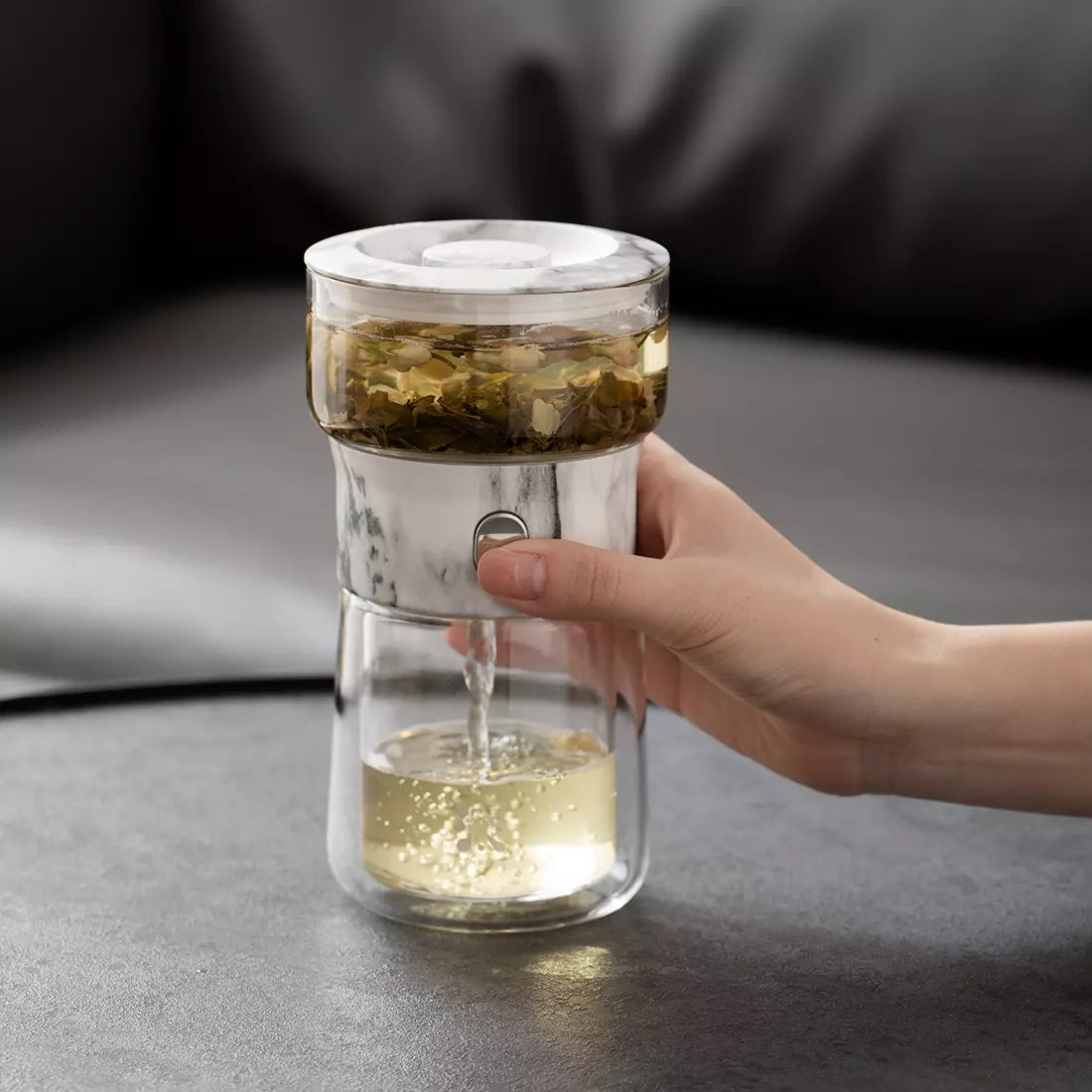 Smart Tea Maker with Travel Tea Kits 6.4 Oz Cup Marble