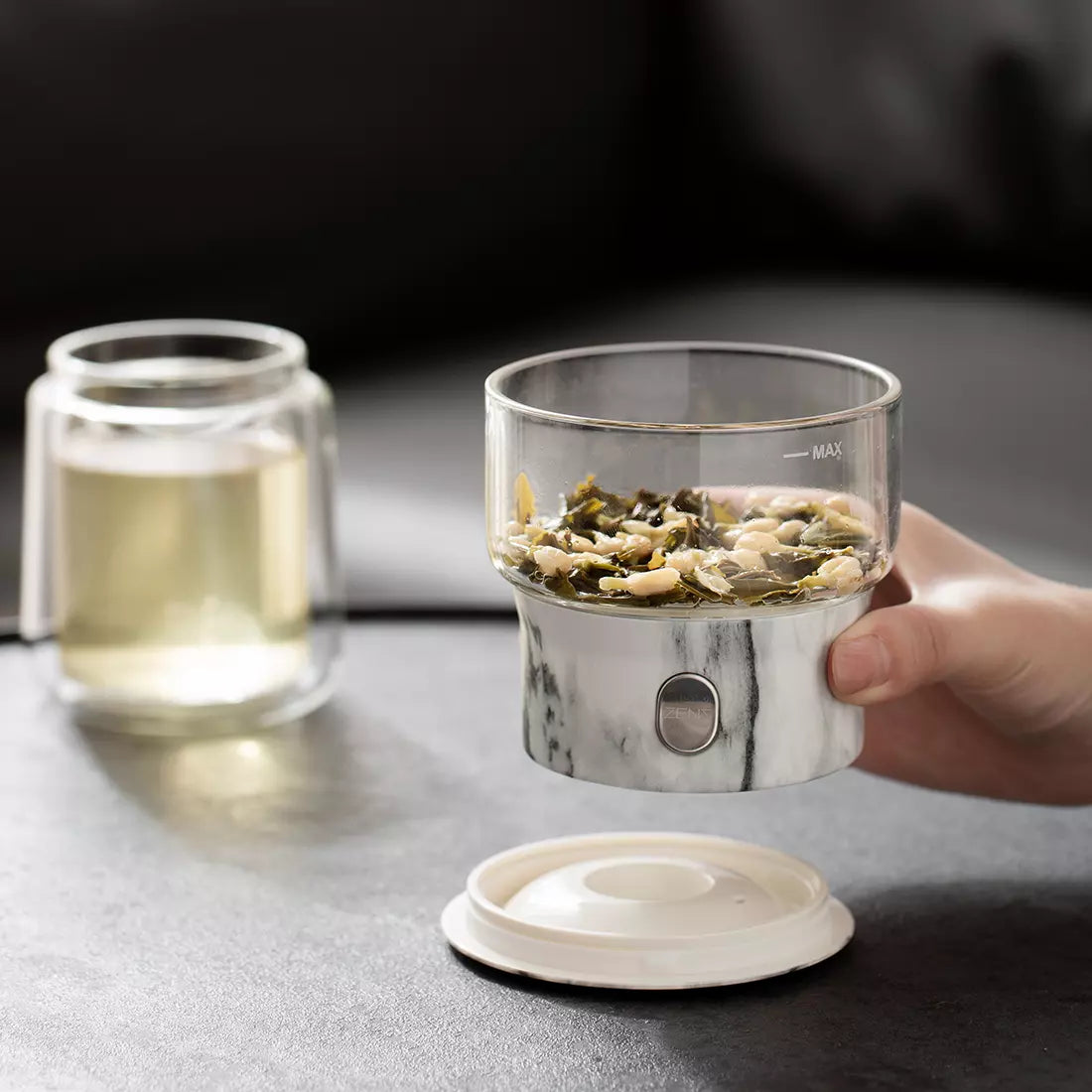 Smart Tea Maker with Travel Tea Kits 6.4 Oz Cup Marble